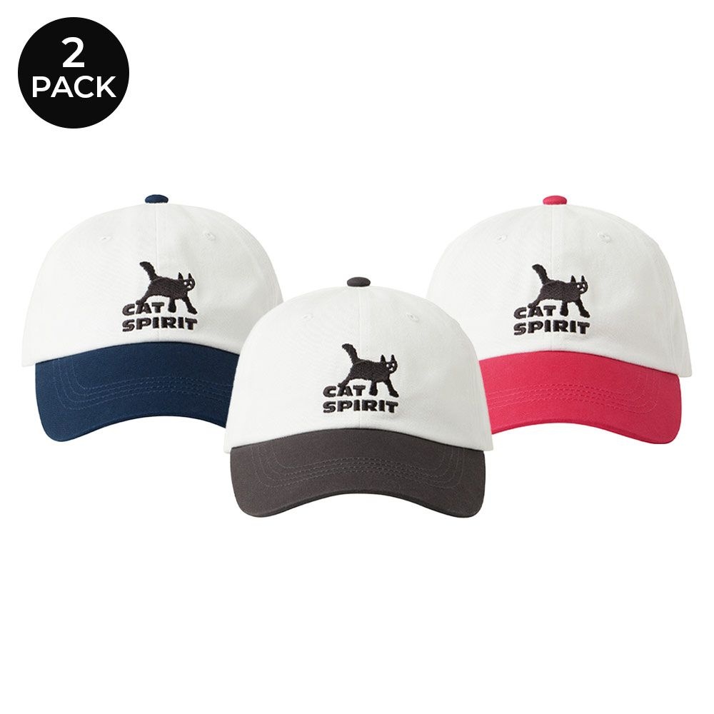 ㈜엘엔케이코퍼레이션 어반에이지 [2PACK] Cat Spirit 투톤 볼 캡 (3COLOR)