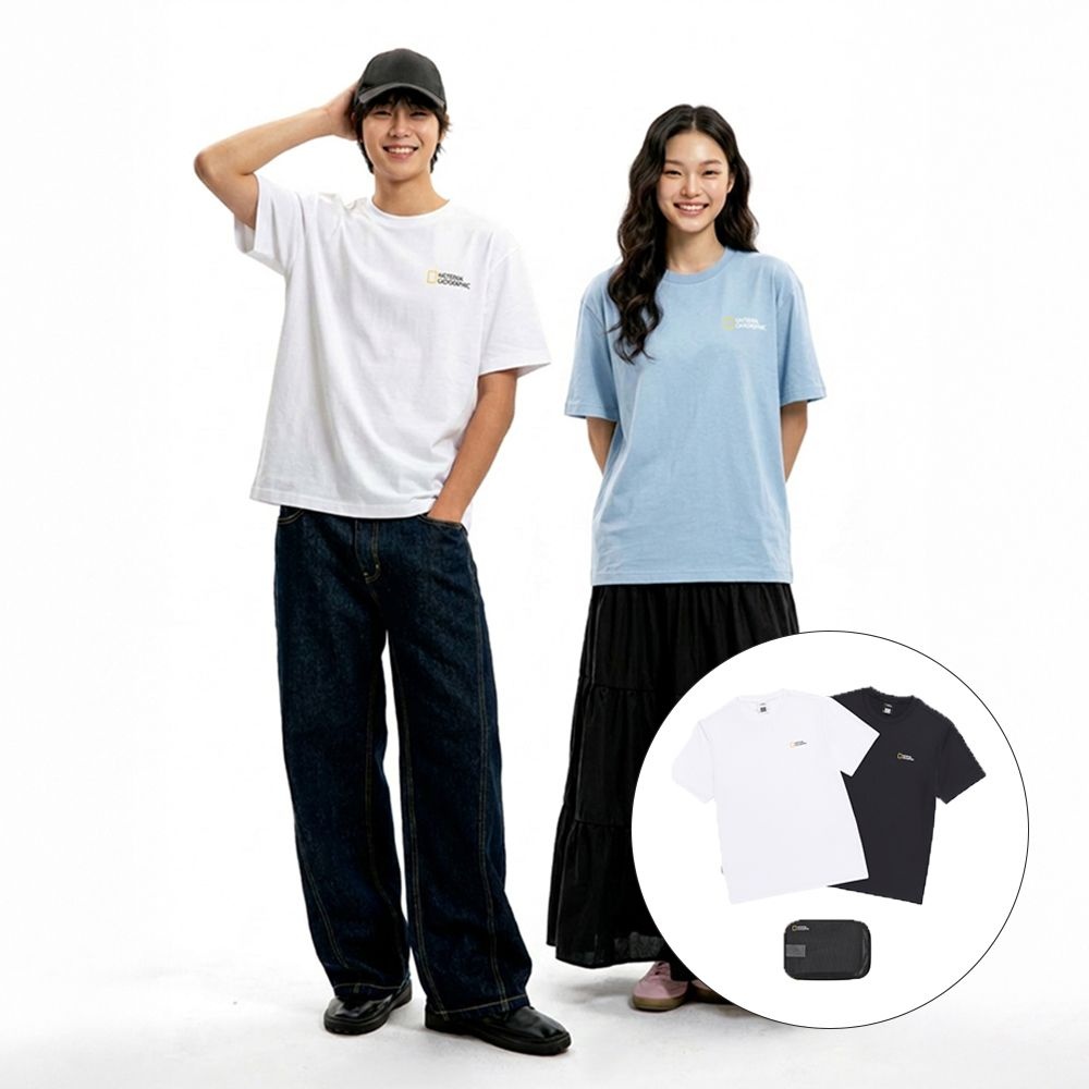 [롯데온] 내셔널지오그래픽 기능성 반팔티셔츠 2pack (44,800원/무배)