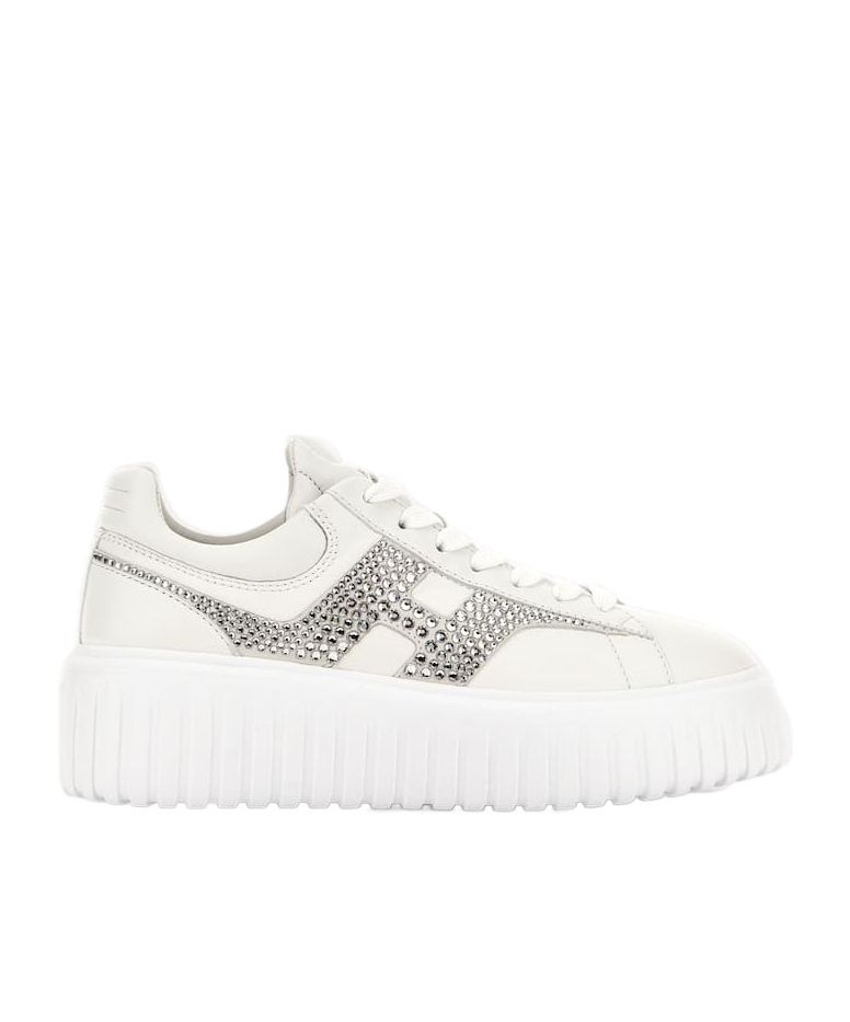 호간 25SS HOGAN 스니커즈 H-Stripes Hogan in pelle con strass HXW6450FO60U48B001