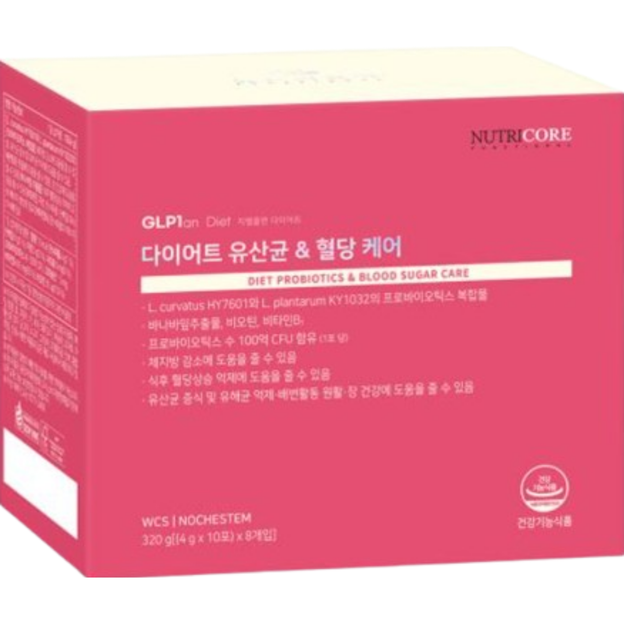 뉴트리코어 지엘플랜 다이어트 유산균 & 혈당케어 4g x 80포 80일분