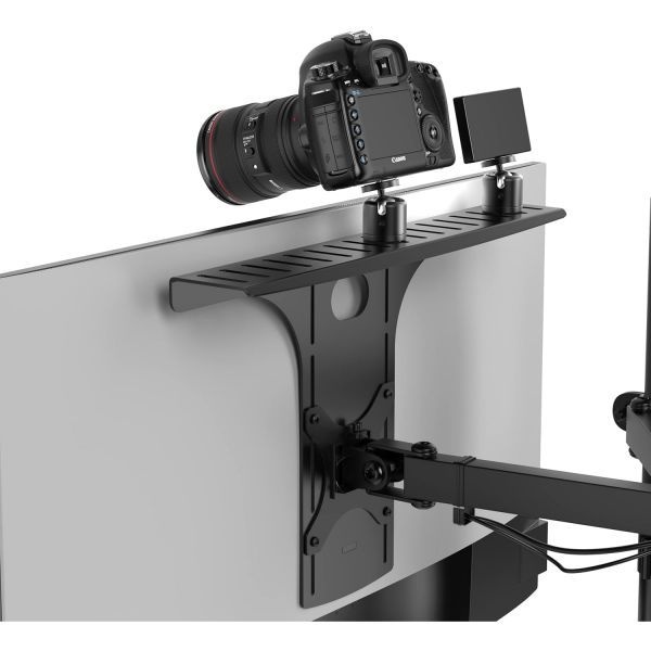 [해외] HumanCentric DSLR 웹캡 모니터 선반 마운트 브라켓 VESA 암용 라이트 웹캠 마이크 카메라 데스크 마운트용 클램프 삼각