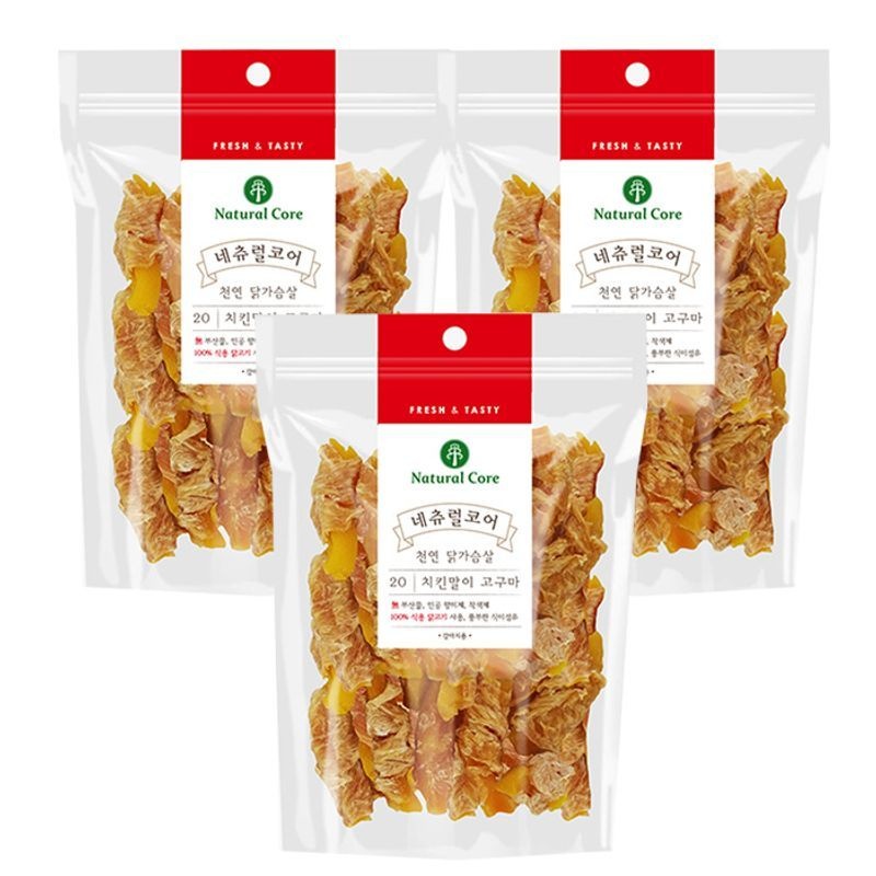 네츄럴코어 치킨말이 고구마 220g x 3개 애견간식
