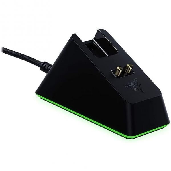 Razer [해외] 레이저 마우스 충전 도크 크로마 받침대 마그네틱 RGB 조명 블랙