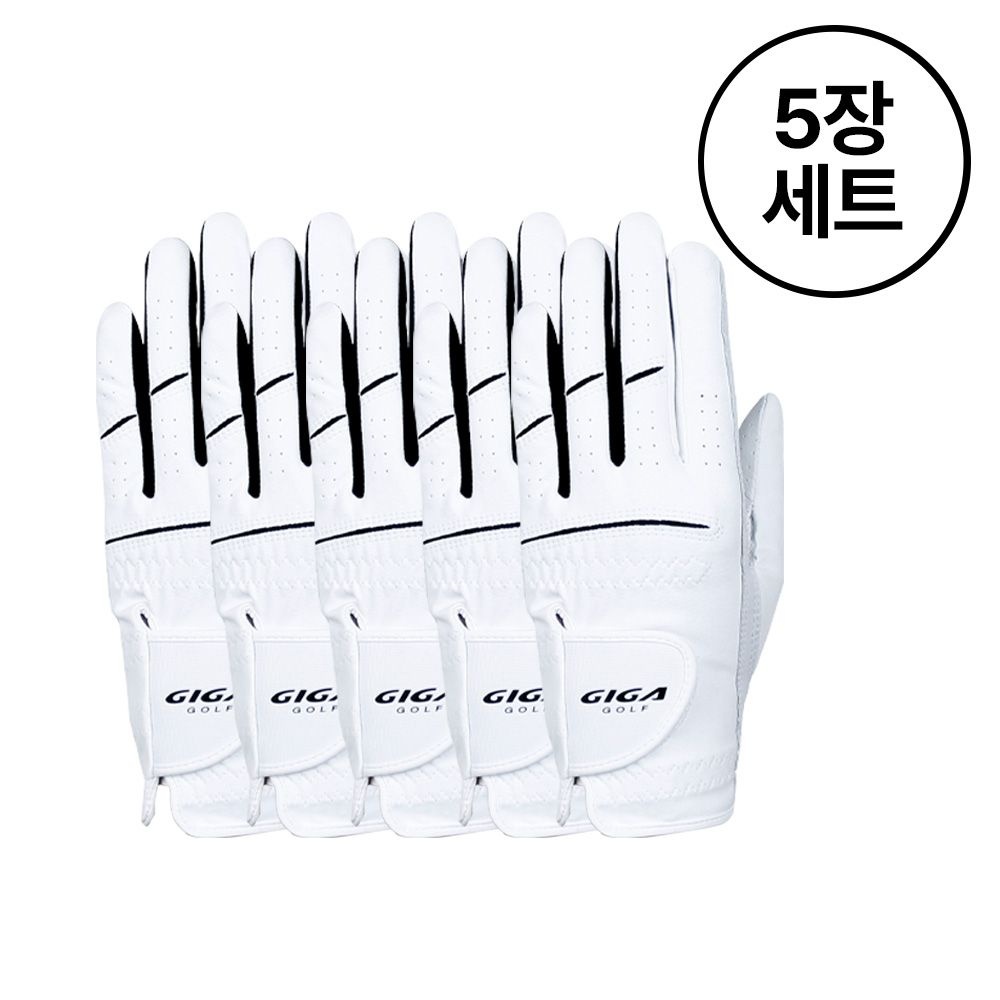 기가 [기가골프] 반양피 골프장갑 남성용(한손)_GA3215 5장세트