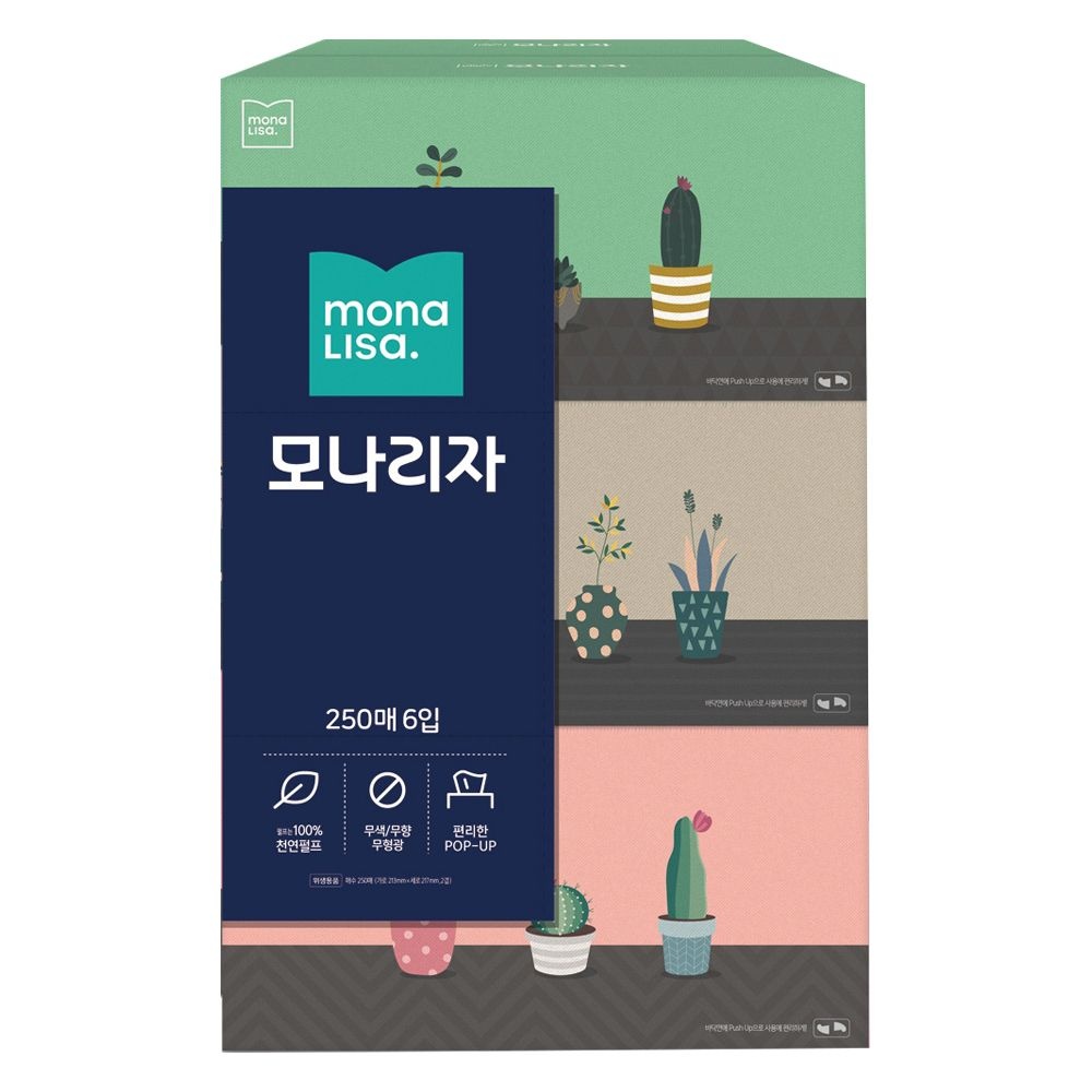 [롯데백화점]  모나리자 미용티슈 250매 x 6입