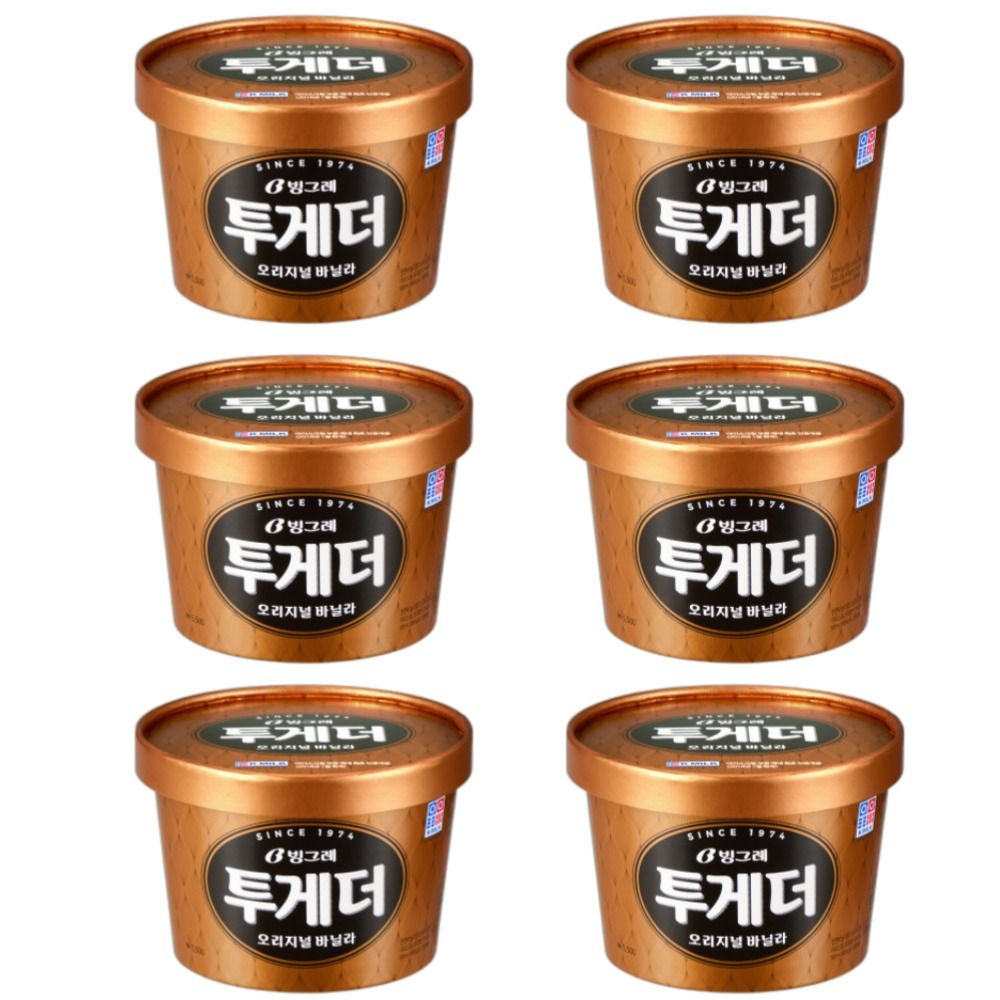 빙그레 ICE 빙그레 투게더 대 바닐라 900ml x 6개