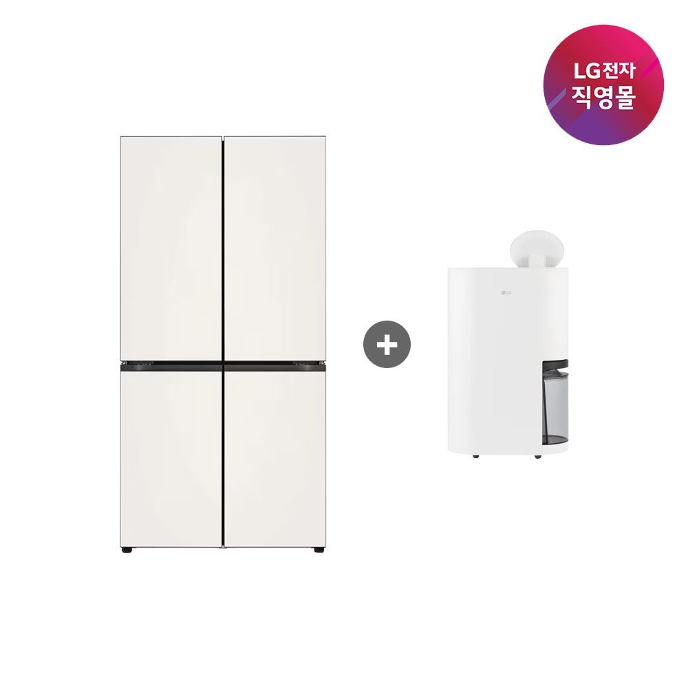 LG전자 (현대홈쇼핑) [LG 공식판매처] LG 디오스 오브제 냉장고 H876GBB031 + 제습기 18L DQ185MWGA