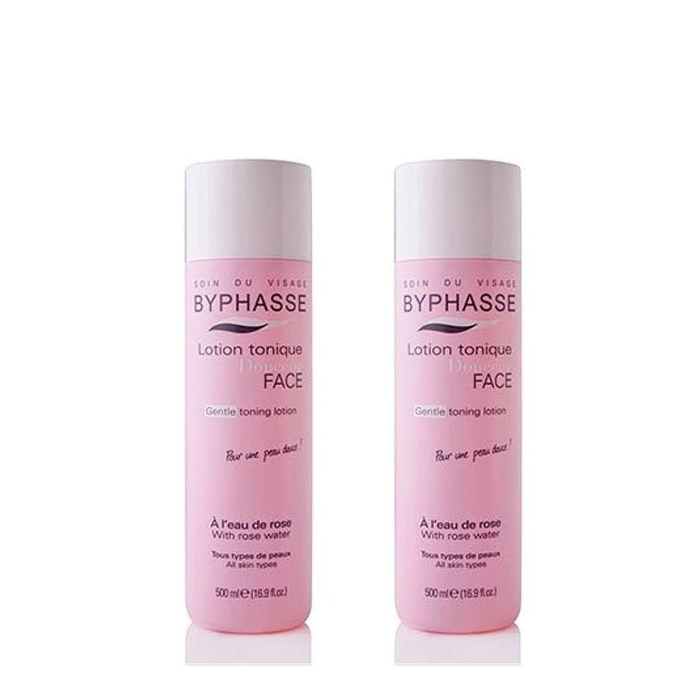 바이빠세 토닉로션 500ml 2팩 로즈워터 Byphasse 2 pieces - tonic lotion with rose water - 500 ml