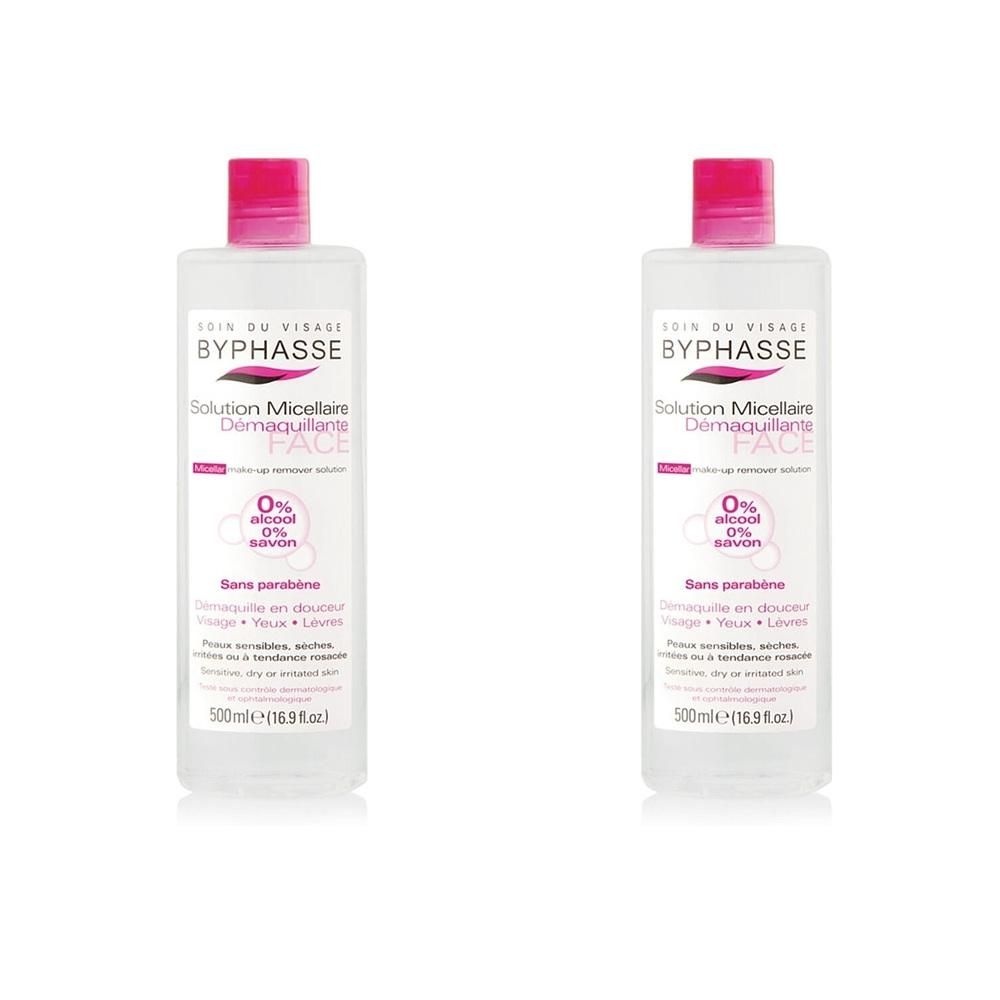 [온세일]바이빠세 메이크업 리무버 500ml 2팩 센시티브 스킨 Byphasse - Micellar Make Up Remover Solution