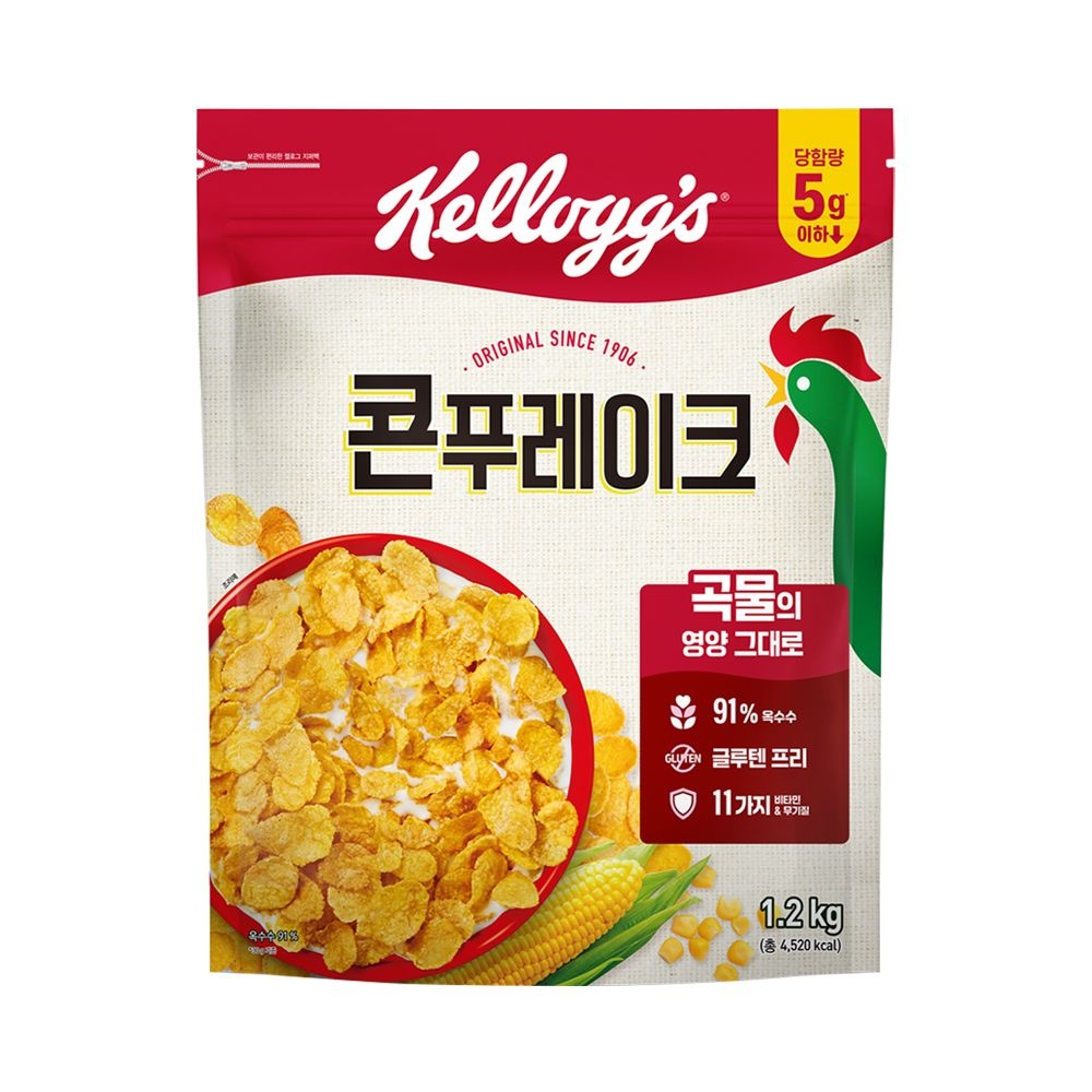 [오늘출발] 켈로그 콘푸레이크 1200g 곡물 대용량 농심 씨리얼 시리얼