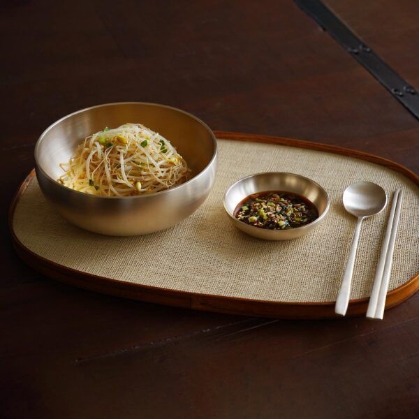 놋담 [놋담] [단독] 방짜유기 옥면기+달수저 세트 (+원형찬기 소 증정)