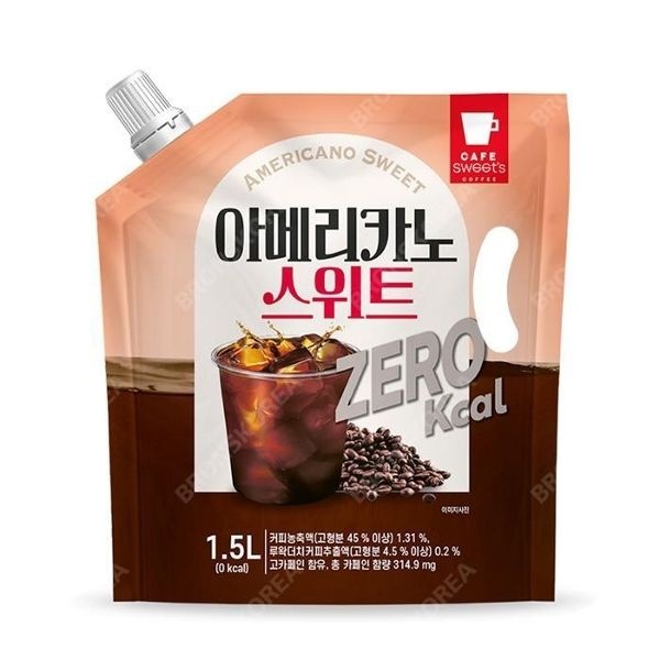 스위츠 아메리카노 스위트 제로 1.5L X 1개 대용량 제로