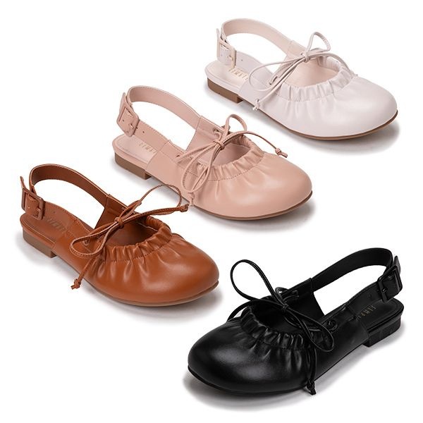 [정상가:146,000원] 에스콰이아 여성 레이나 셔링 슬링백 EMSD522_525