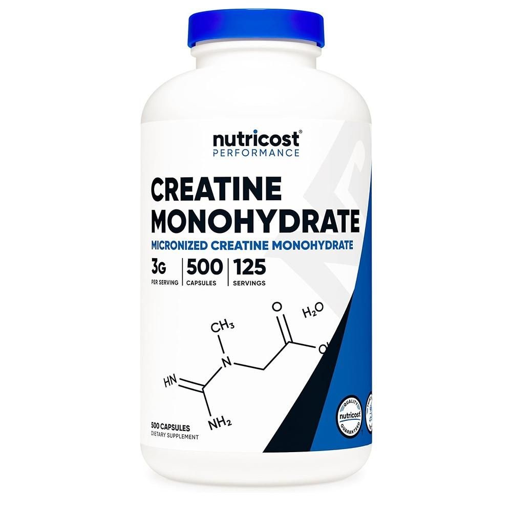 [온세일]뉴트리코스트 크레아틴 모노하이드레이트 500정 1팩 Nutricost Micronized Creatine Monohydrate 3,000mg