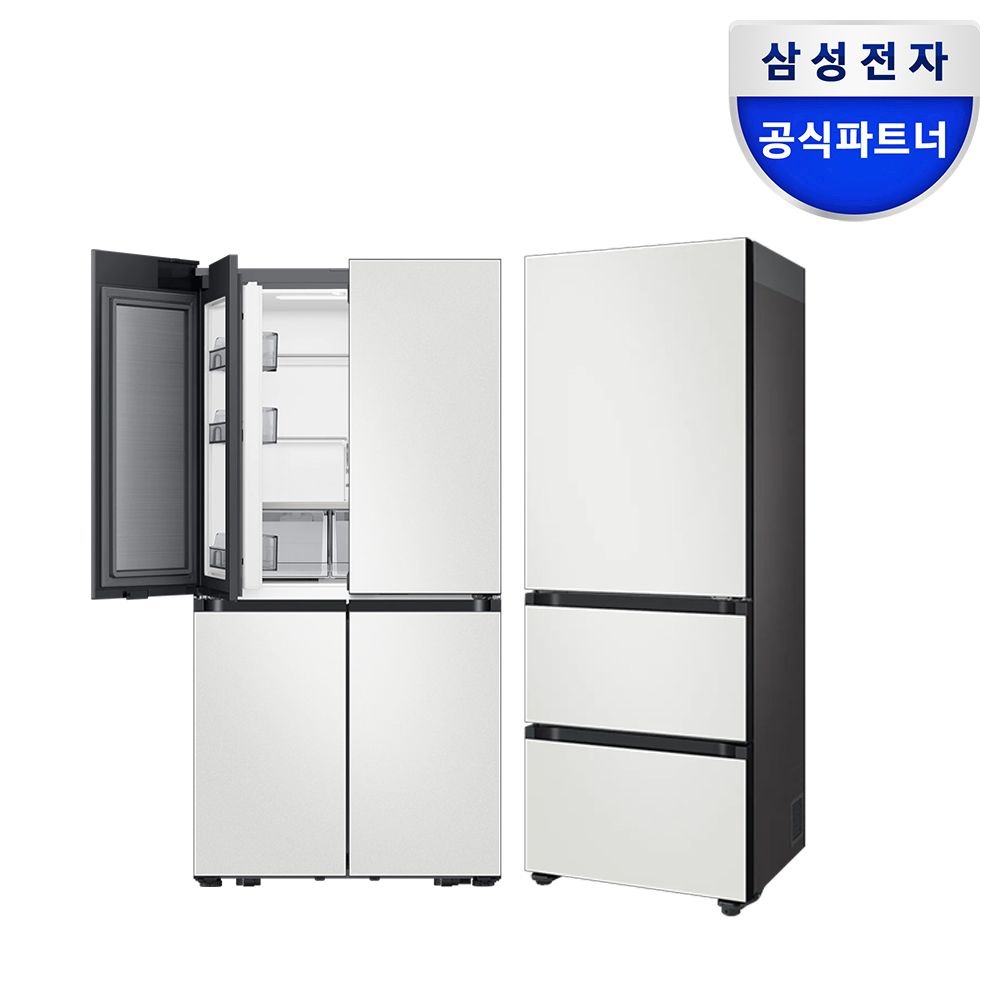 삼성전자 삼성전자 삼성 푸드쇼케이스 키친핏 냉장고 김치냉장고 세트 RM70F63M2A RQ33DB74D2AP 코타화이트