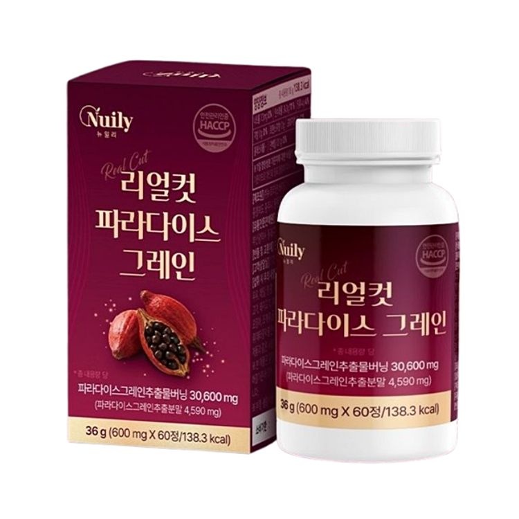 [오늘출발] 뉴일리 리얼컷 파라다이스그레인 버닝 추출물 600mg x 60정