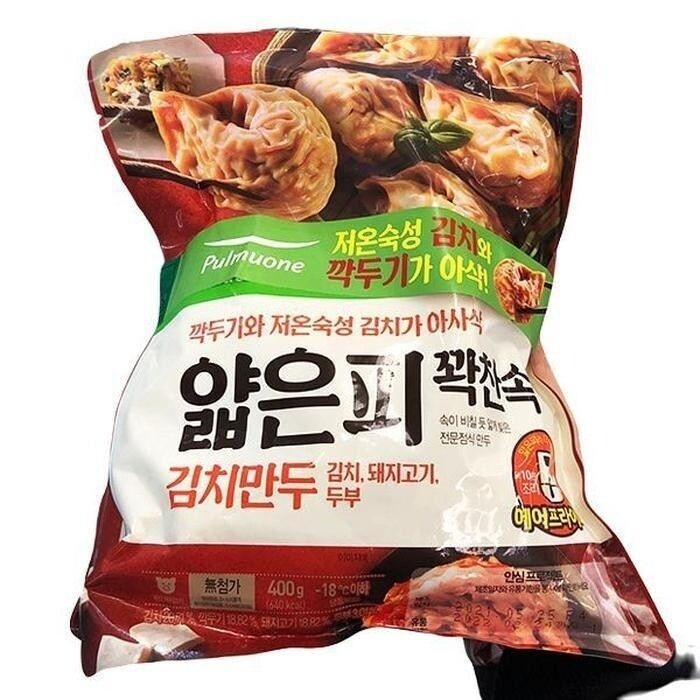 풀무원 얇은피 꽉찬속 김치만두 400g x 2 b40419 (29257695)