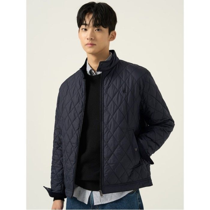 빈폴 멘 Essential  다이아 패딩 해링턴 재킷  블랙  BC5938EP25