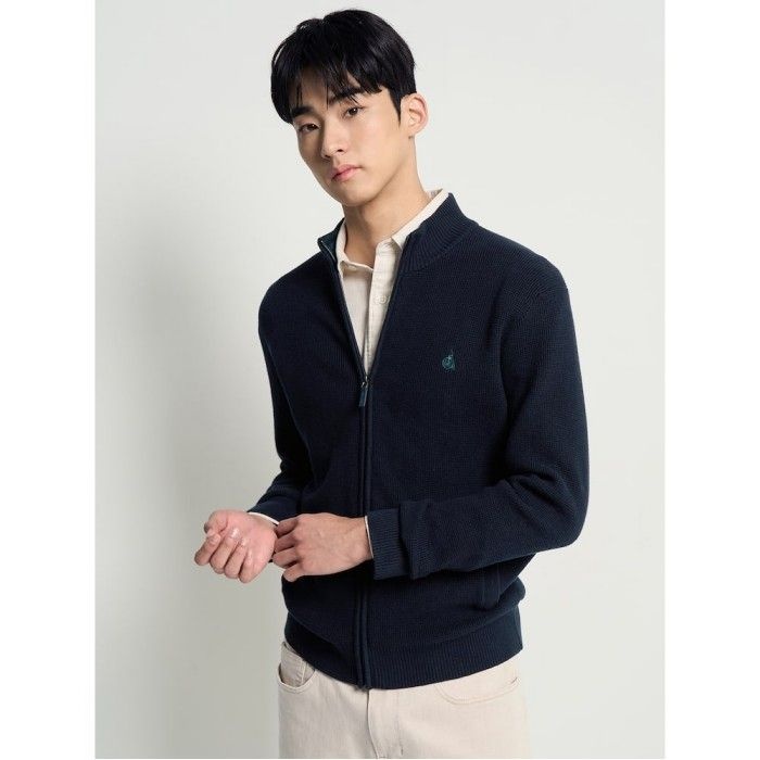 코튼 풀집업 카디건 네이비 BC615AC14R