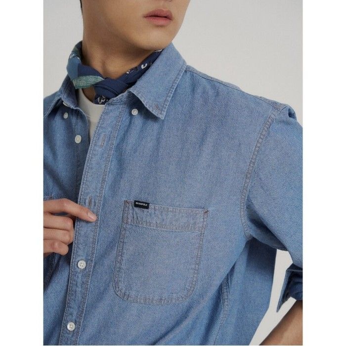 [26SS 30%OFF] 남녀공용 샴브레이 셔츠 블루 BC6264C72P