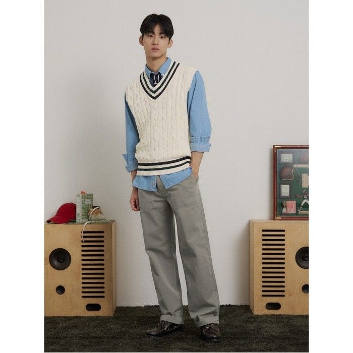 빈폴 멘 [26SS 30%OFF] 퍼티그 세미와이드핏 치노 팬츠 카키 BC6221C14H