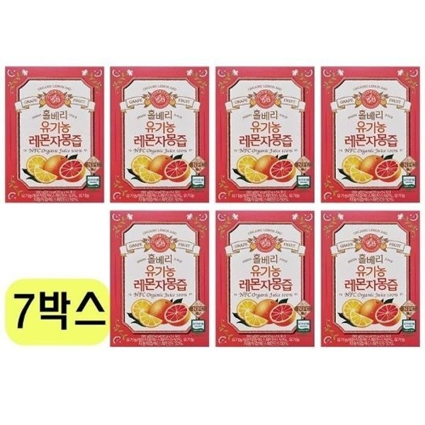 홀베리 유기농 레몬자몽즙 20g x 14포 x 7박스 CZ