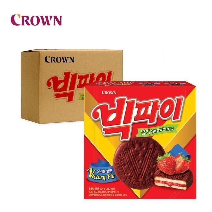 [가공식품]크라운 빅파이 딸기 324g 12입 (44883824)