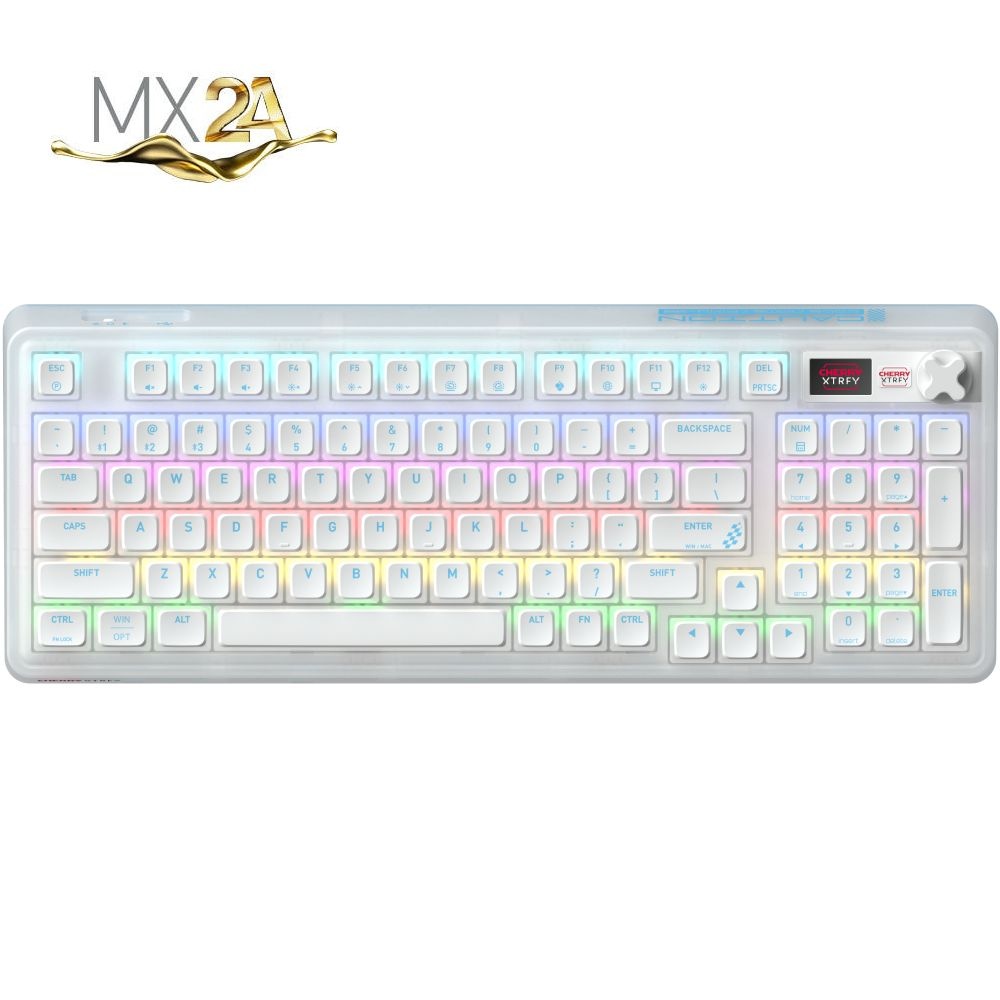 CHERRY 체리 XTRFY PIXIU 98 RGB MX2A 무선 3모드 8K 게이밍 키보드 화이트 저소음 적축