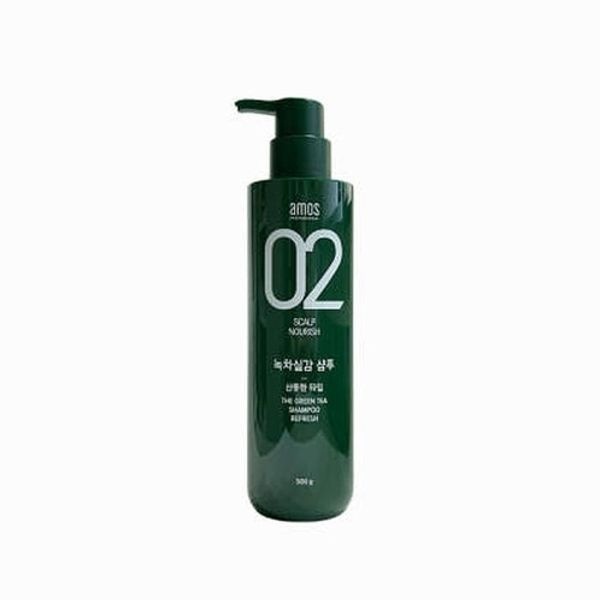 아모스 녹차실감 샴푸 산뜻한타입 500g 지성 (프레시) (AD)