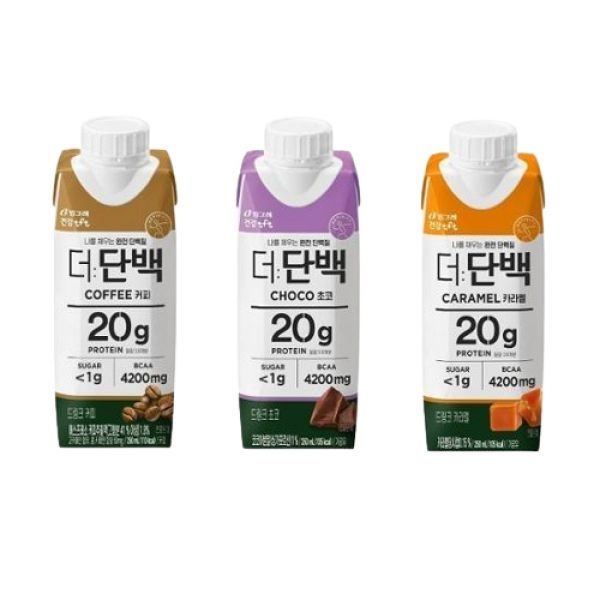 빙그레 더단백 드링크 250ml 18개입 6종중 택1 초코 카라멜 커피 딸기 바나나 밀크티