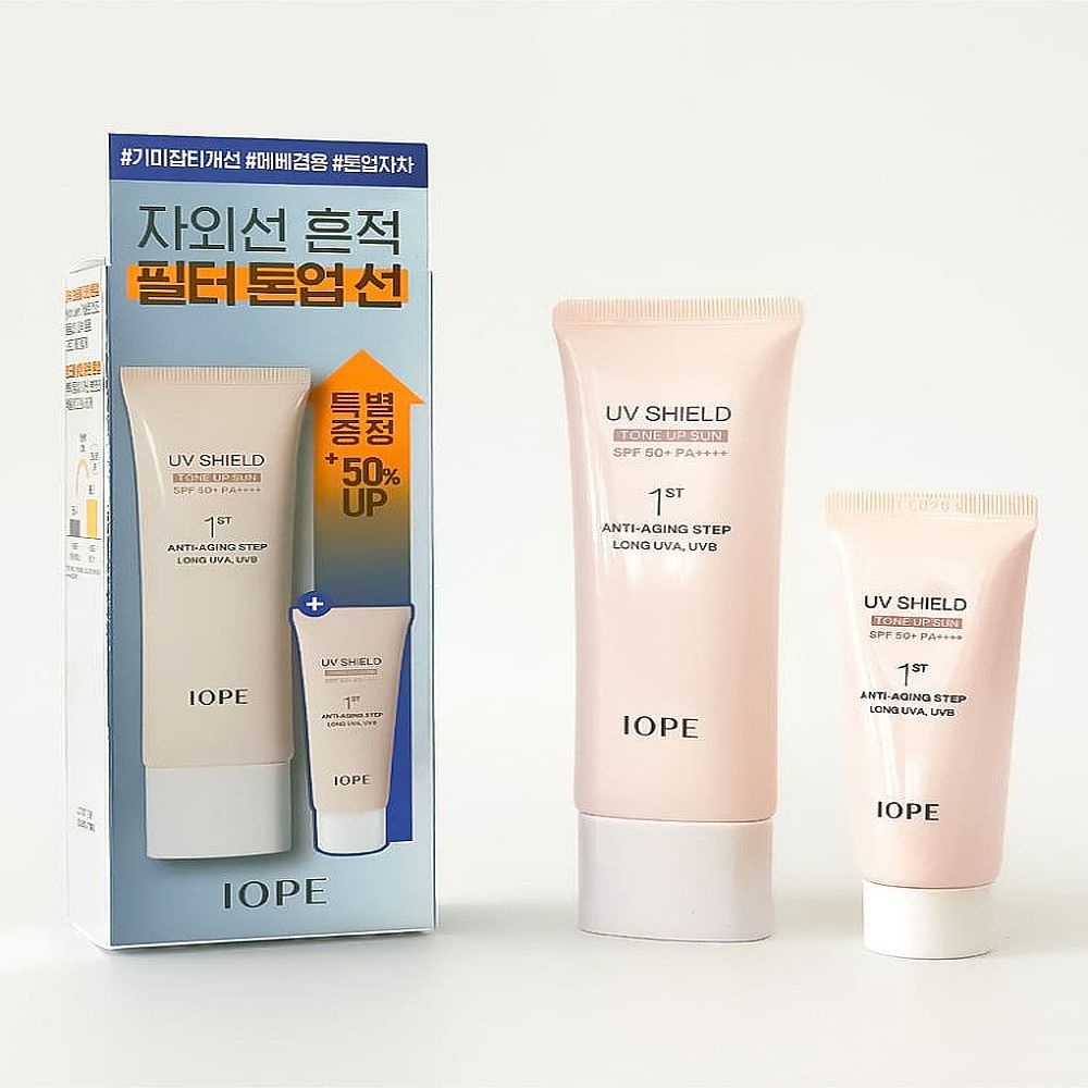 아이오페선크림 유브이 쉴드 톤업 선 75ml 기획 (본품50ml+증정25ml)