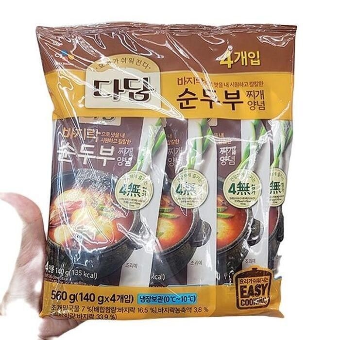 CJ 다담 순두부찌개 양념 140G X 4 X 1개 b80011 (29266816)