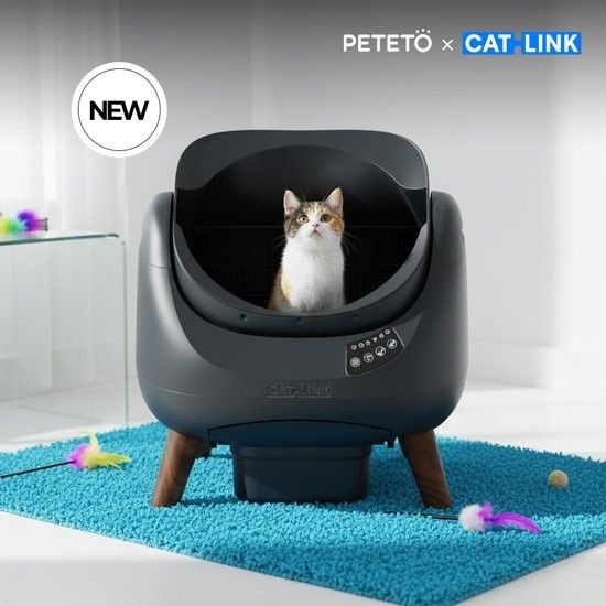 코오롱 페테토 CAT LINK 오픈형 고양이 자동화장실 캣링크 OPEN X 그레이