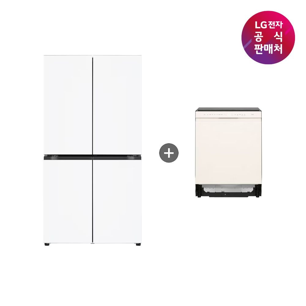 (현대홈쇼핑) LG 디오스 오브제 냉장고 T873MHH111+ 식기세척기 빌트인 DUE1BGLE