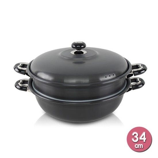 아트박스/유진토스코 유진토스코 다용도 2단 찜솥 냄비 34cm /찜/볶음냄비