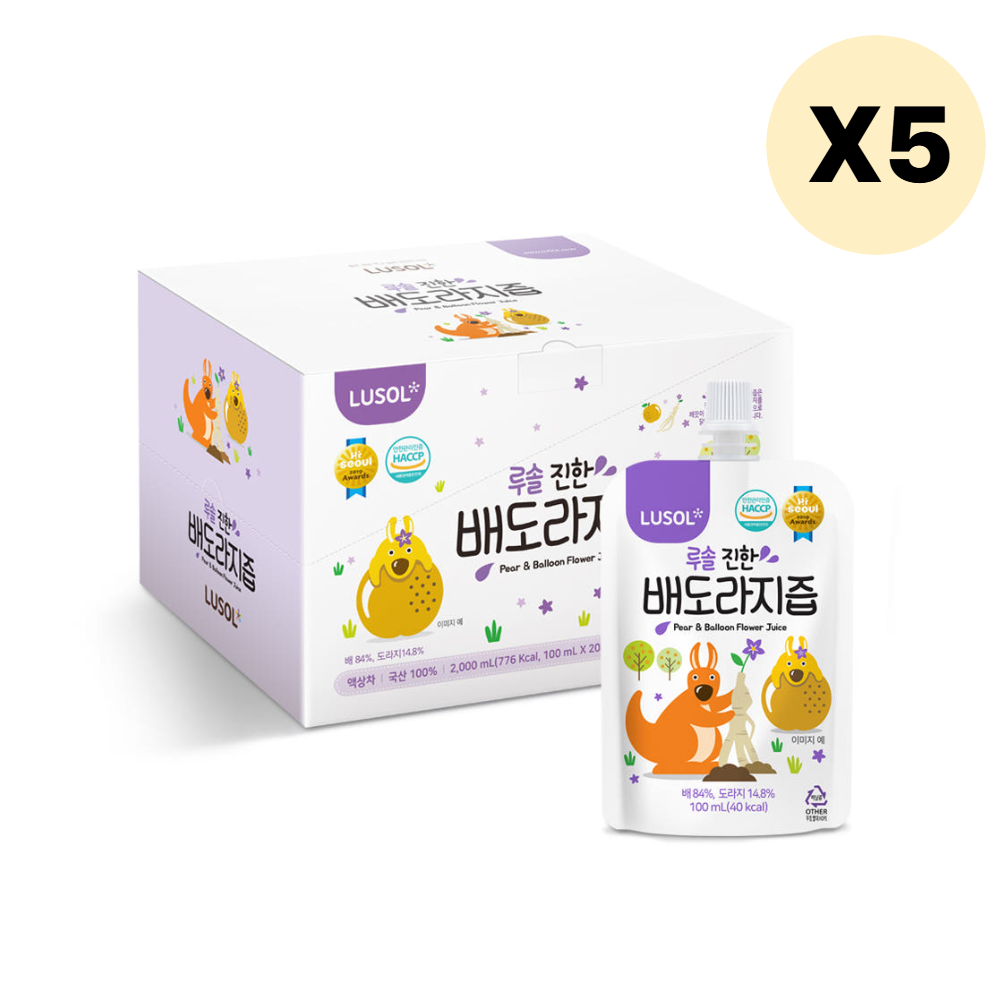 루솔 진한 배도라지즙 20포 어린이집 선물 세트 X 5