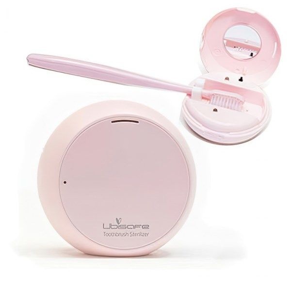 텐바이텐 홈맨 휴대용 여행 1인용 미니 칫솔살균기 보관함 핑크 건조기 치솔