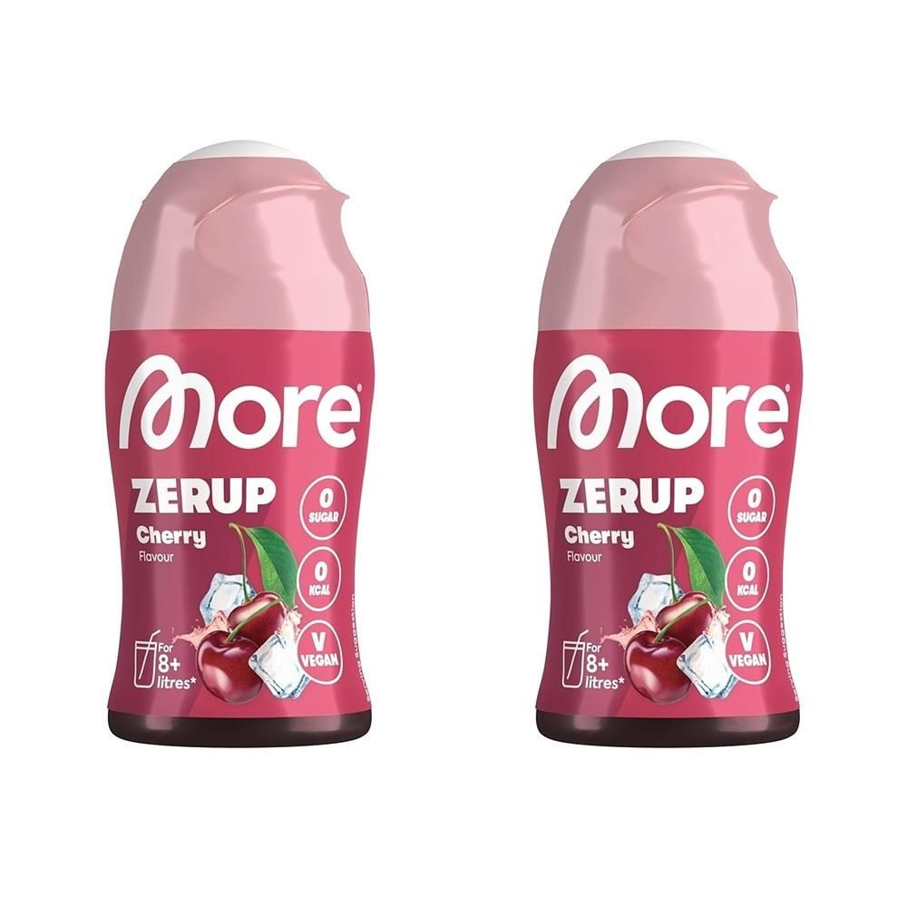 [해외] MORE Zerup 베버리지 65ml 2팩 체리 MORE Zerup, Cherry, 65 ml, for up to 8 l of ready-to-drink beverag