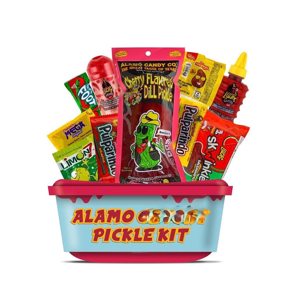 LookOn [해외] LookOn 알라모 Chamoy 피클키트 1팩 Alamo Chamoy Pickle Kit, Mexican Candy Mix make the Famous