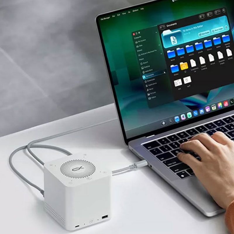 [해외] BEELINK 비링크 Mate Pro 노트북 멀티 허브 80Gbps PD충전 블루투스 스피커 32TB 확장 썬더볼트 3/4/5 호환 맥북 지원