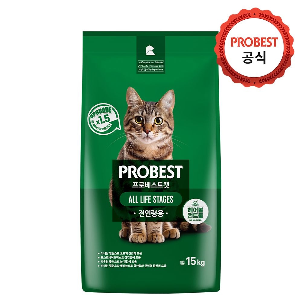 프로베스트 [추가10%중복쿠폰] 프로베스트 캣 고양이 사료 그린 15kg