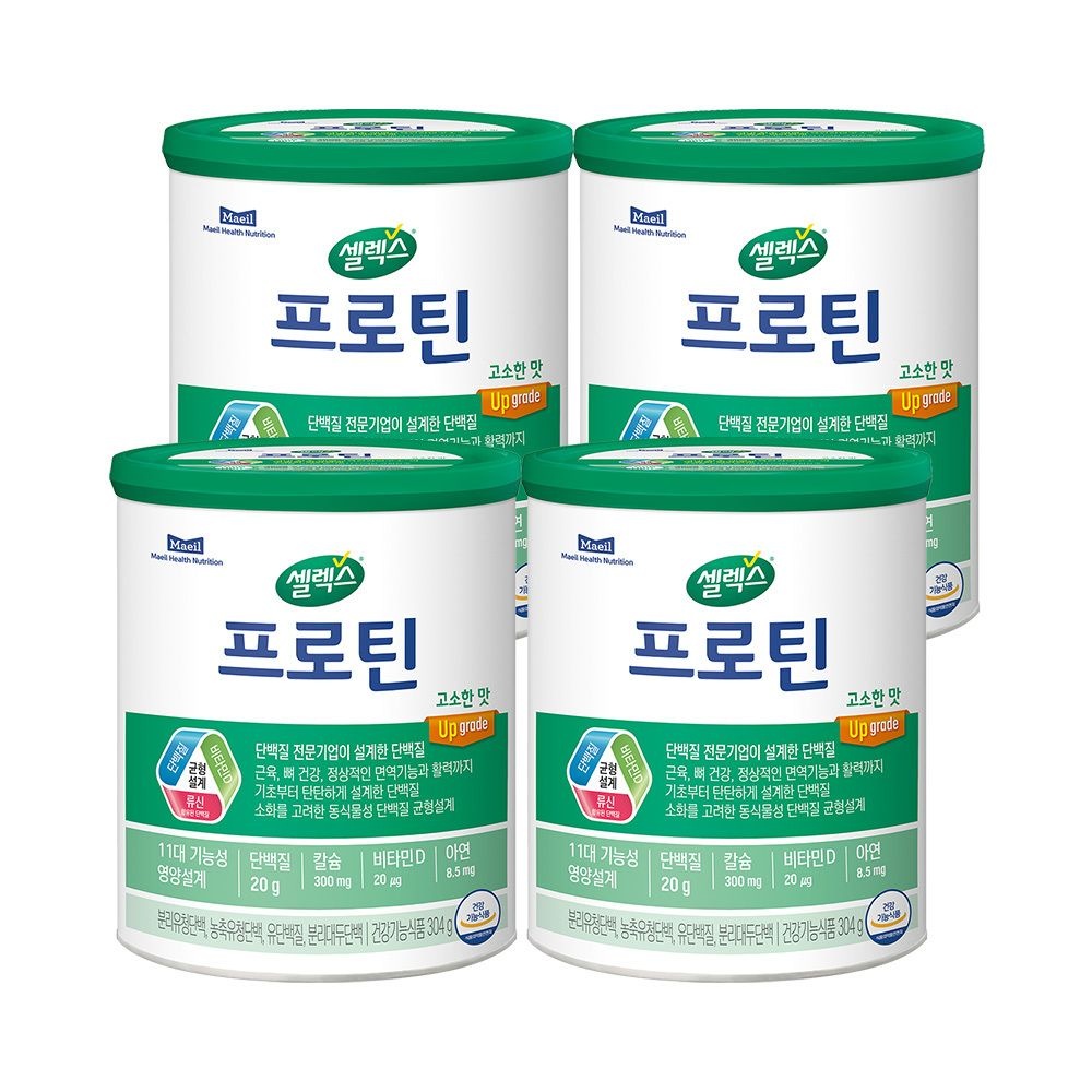 셀렉스 프로틴 고소한맛 304g 4캔 (32일분)