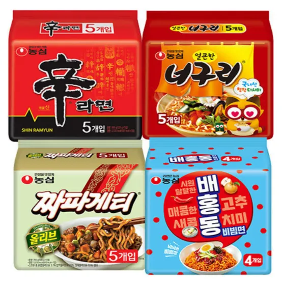 신라면 5입+너구리 5입+짜파게티5입+배홍동 4입 (총 19봉)