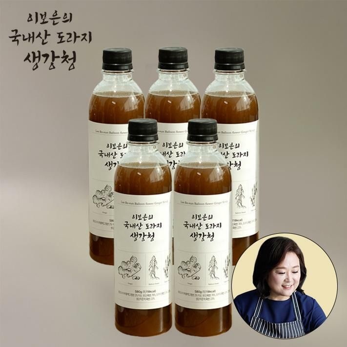 [TV상품]이보은의 국내산 도라지 생강청 580g x 5병