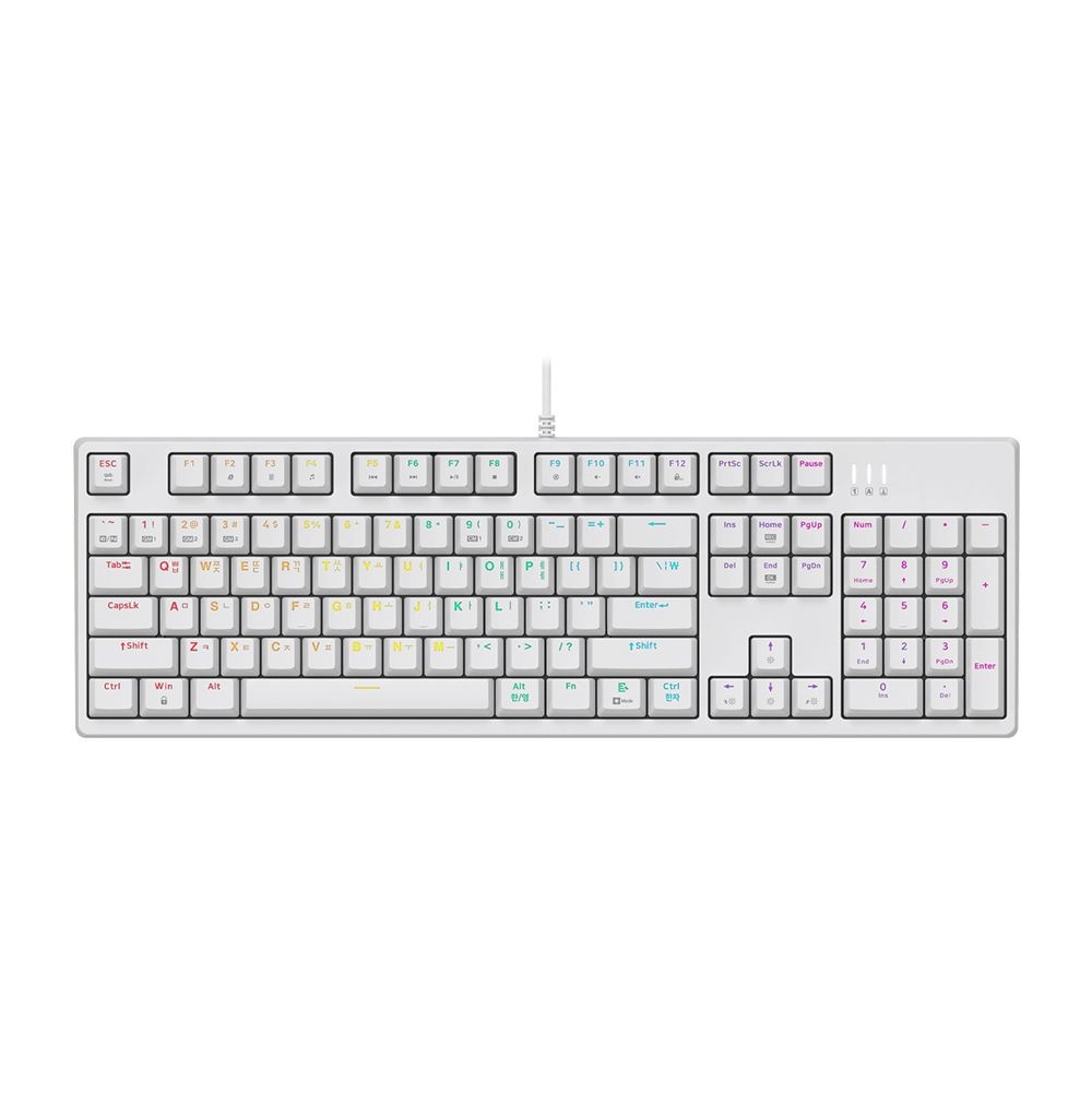 앱코 K660S V2 카일 광축 V2 완전방수 게이밍 기계식 키보드 화이트 택타일