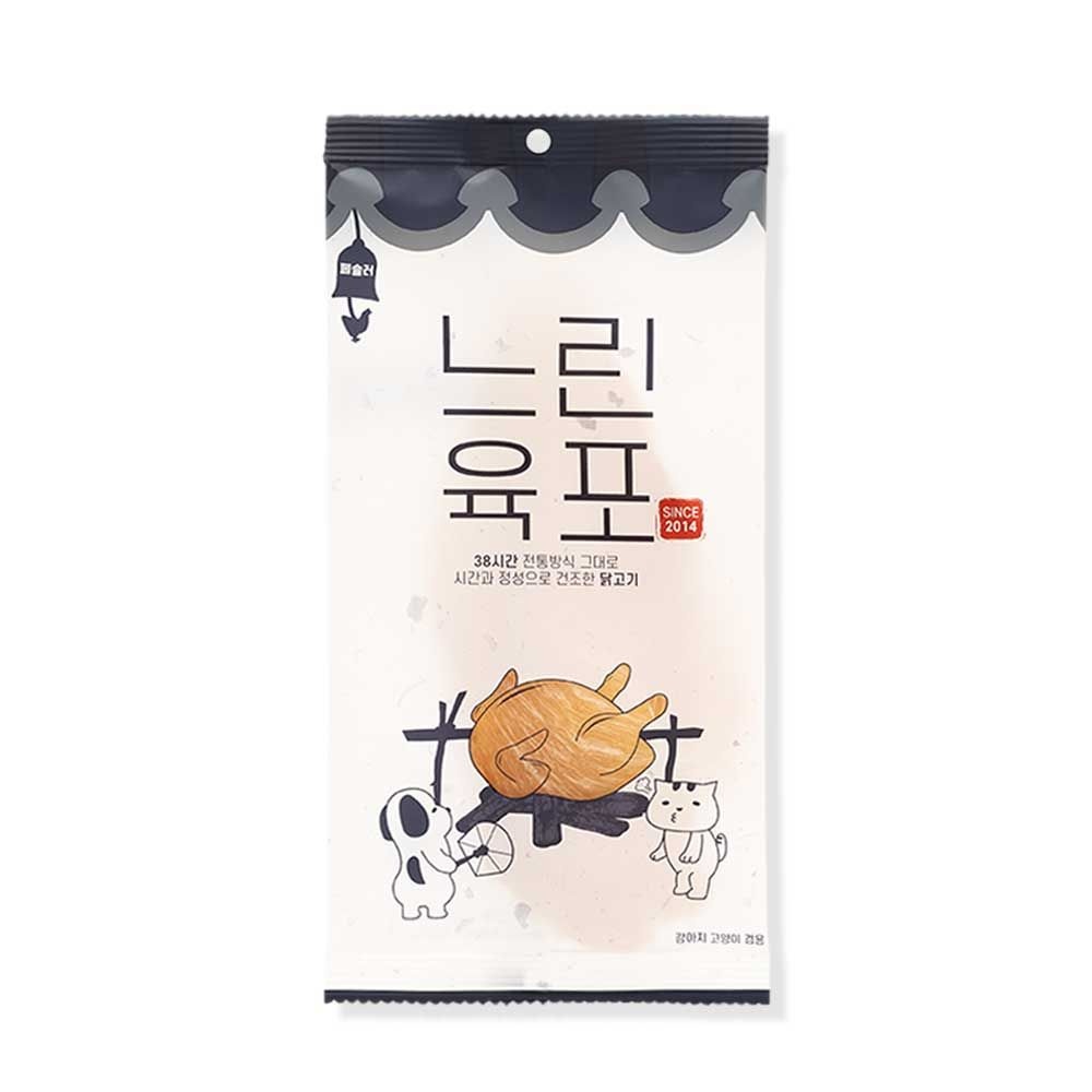 페슬러 느린육포 닭가슴살 슬라이스 샘플 1p 강아지 고양이 무첨가 건조 간식