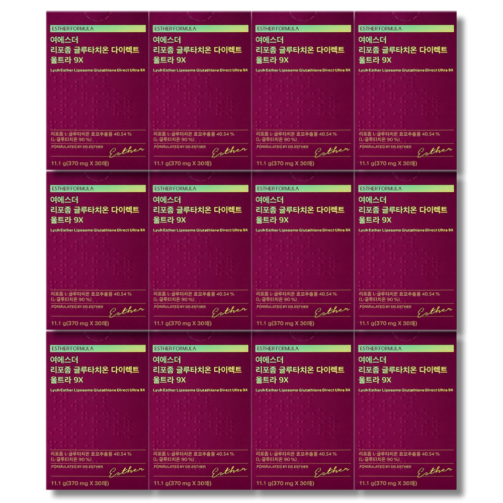 에스더포뮬러 여에스더 리포좀 글루타치온 울트라 9X 30매 12박스(12개월)