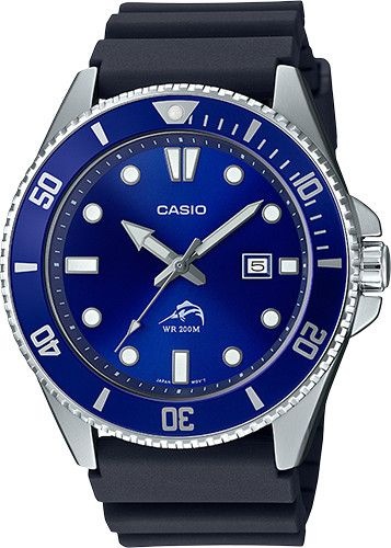 [해외] Casio 카시오 MDV106B-2A 남성용 아날로그 시계 블랙 레진 밴드 날짜 표시 200m 방수 702471