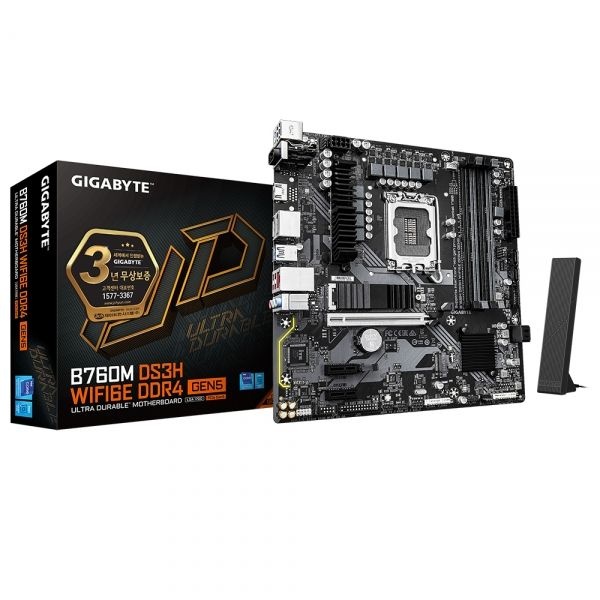 기가바이트 GIGABYTE B760M DS3H WIFI6E D4 GEN5 제이씨현