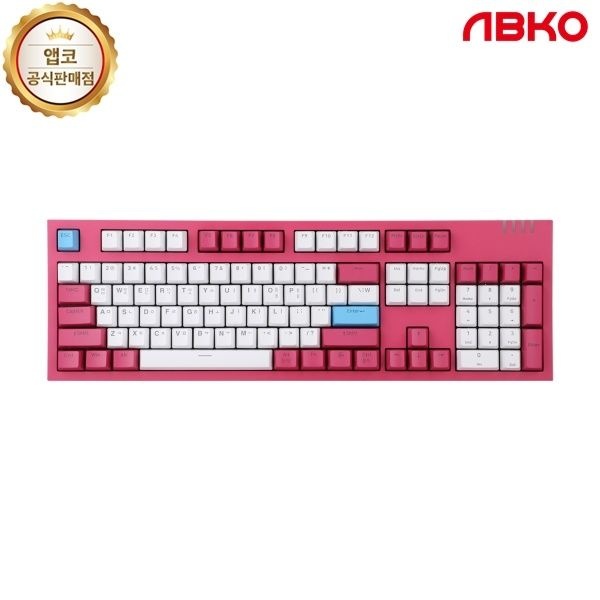 ABKO 유선 기계식 키보드, K660P 프리미엄 무빙LED 축교환, 광축클릭 마젠타 USB